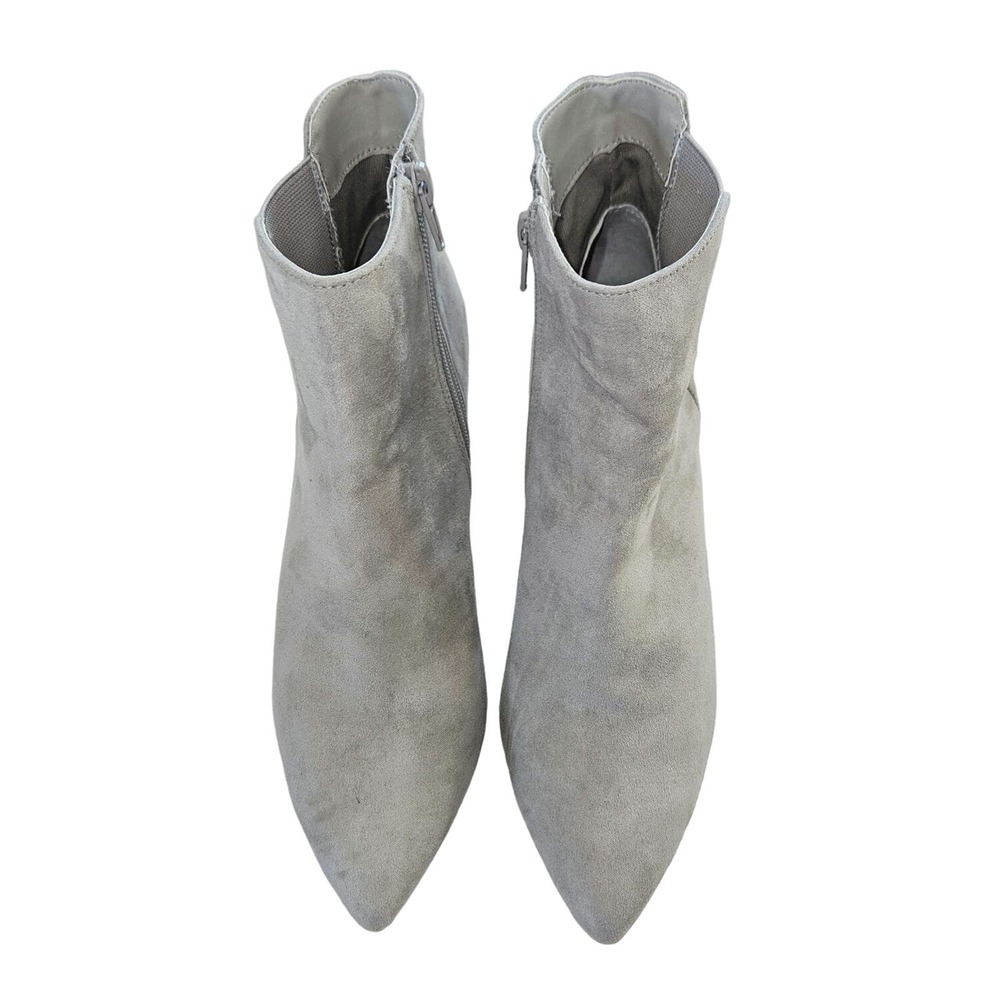 Express Woman's Gray Gore Pointed Toe Zip up Ankle boots Size 7